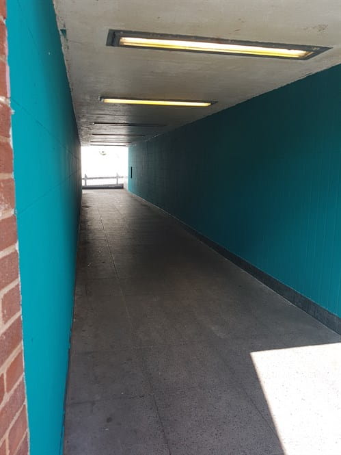 Teal Painted Subway