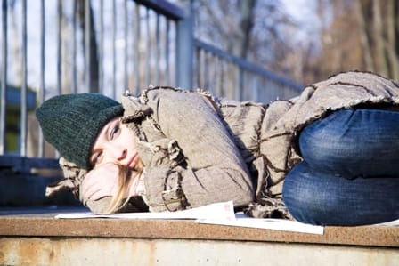 Homeless Young Woman Web